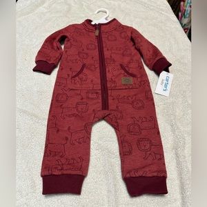 New Carter’s One Piece Romper with Zipper, Size 9M